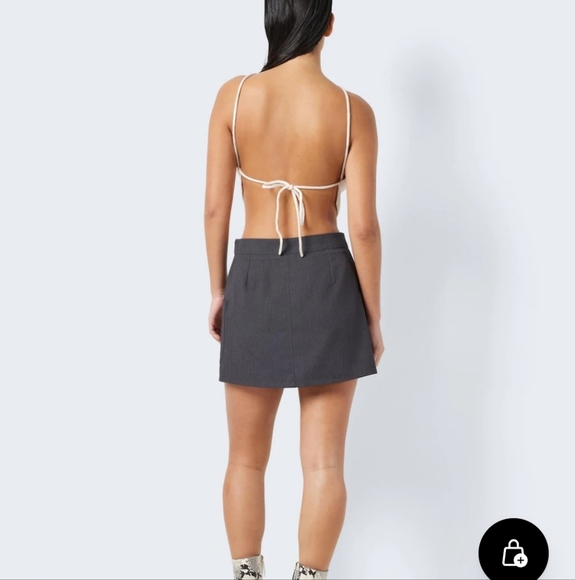 New Noisy May Knitted Crop Halter Top - Picture 3 of 6